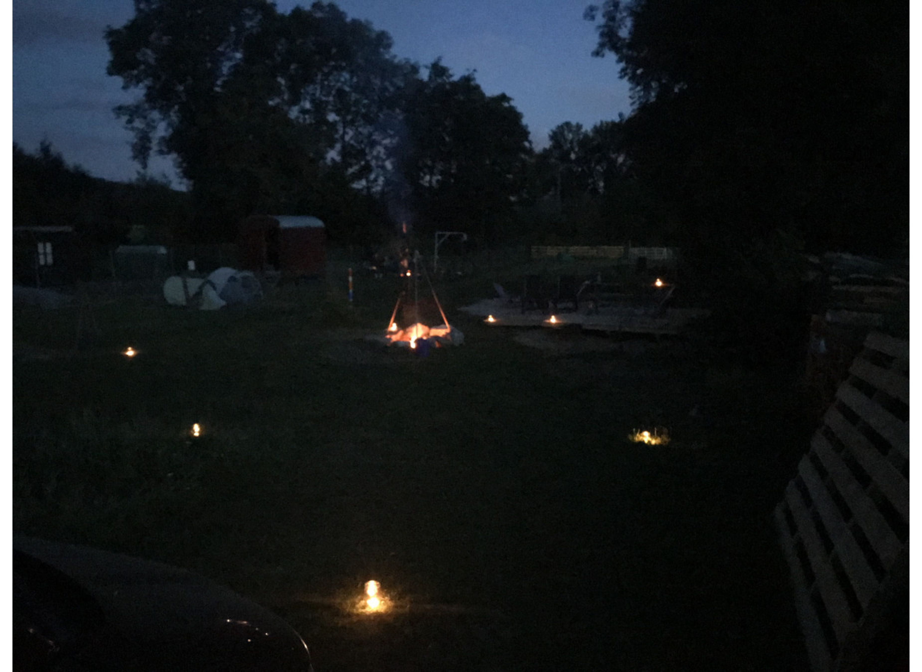 Auf der Wiese nahe der Wetter, umgeben von Kleingärten — Photo 3