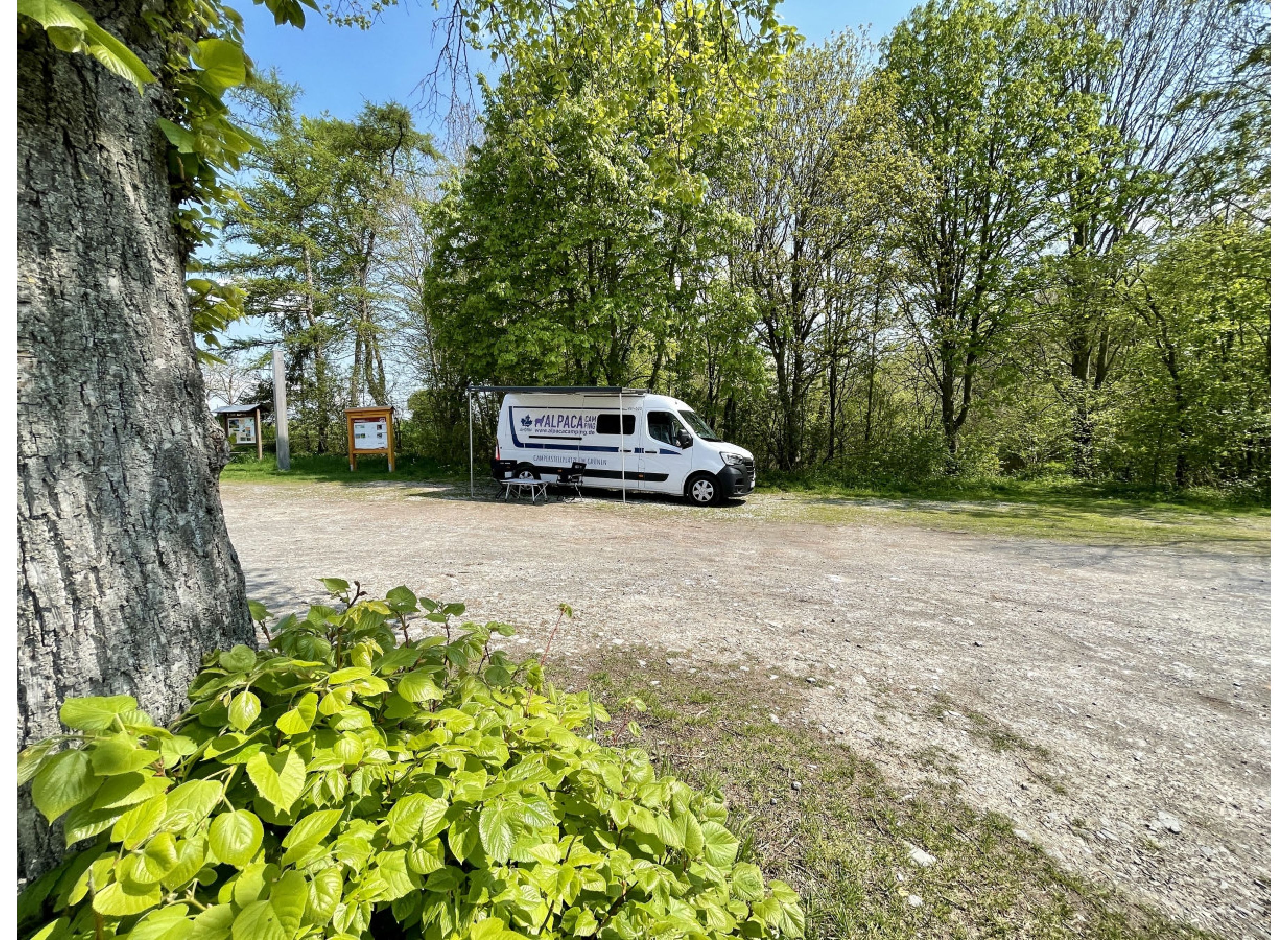 Idyllischer Stellplatz am Maschbach-Biotop in Borgentreich