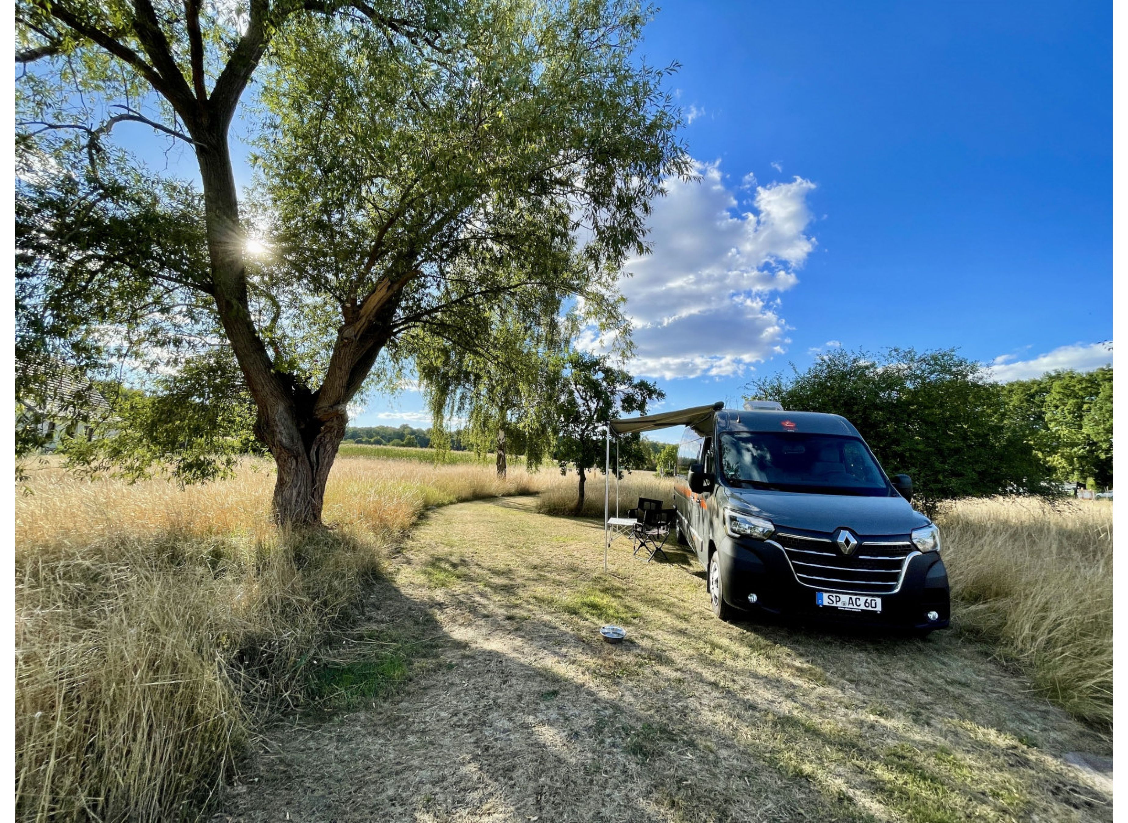 Camping auf dem malerischen Stellplatz