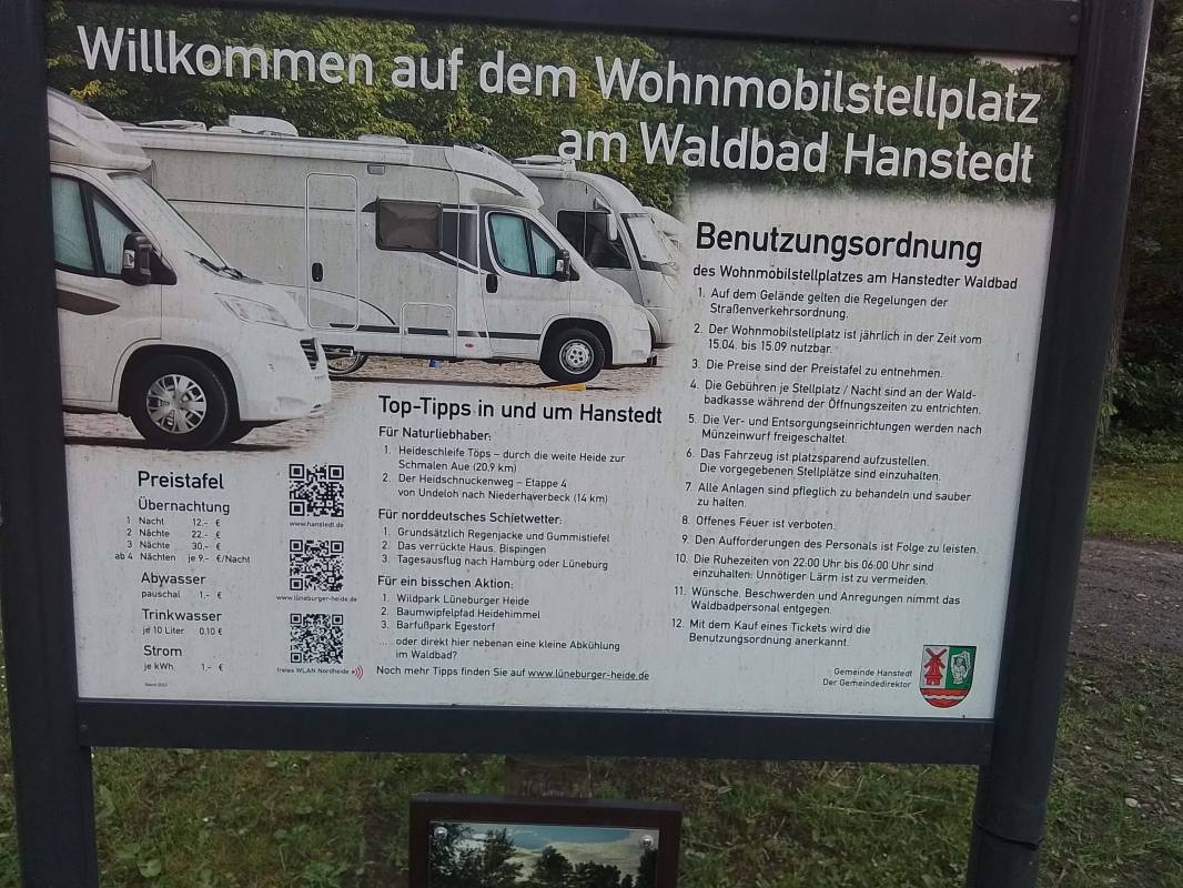Wohnmobilstellplatz am Waldbad Hanstedt