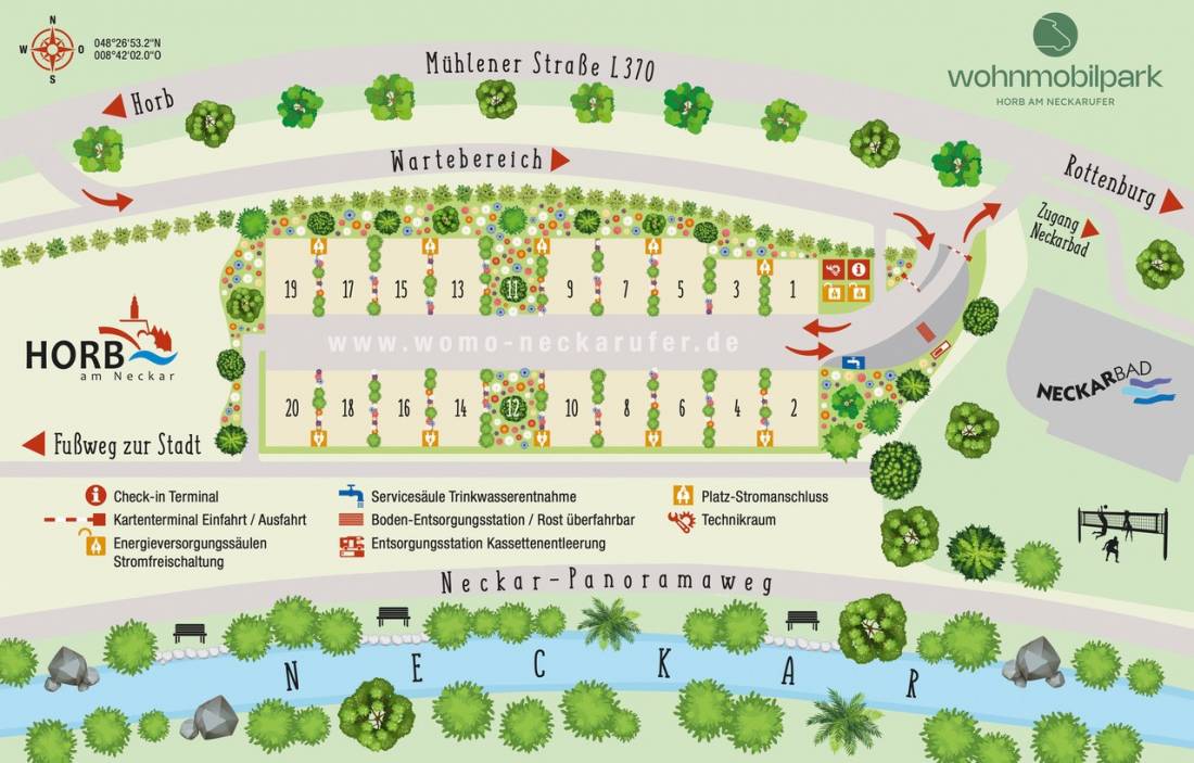 Wohnmobilpark Horb am Neckar — Area sosta camper in Horb am Neckar
