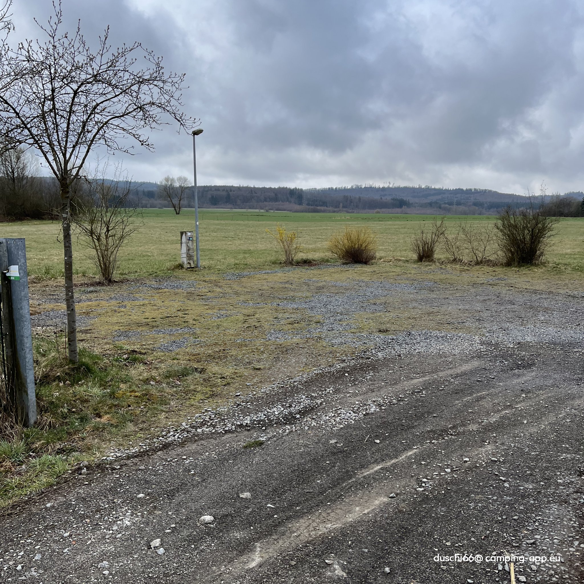 Stellplatz am Sportcenter Hessisch Lichtenau — Motorhome pitch in Hessisch Lichtenau