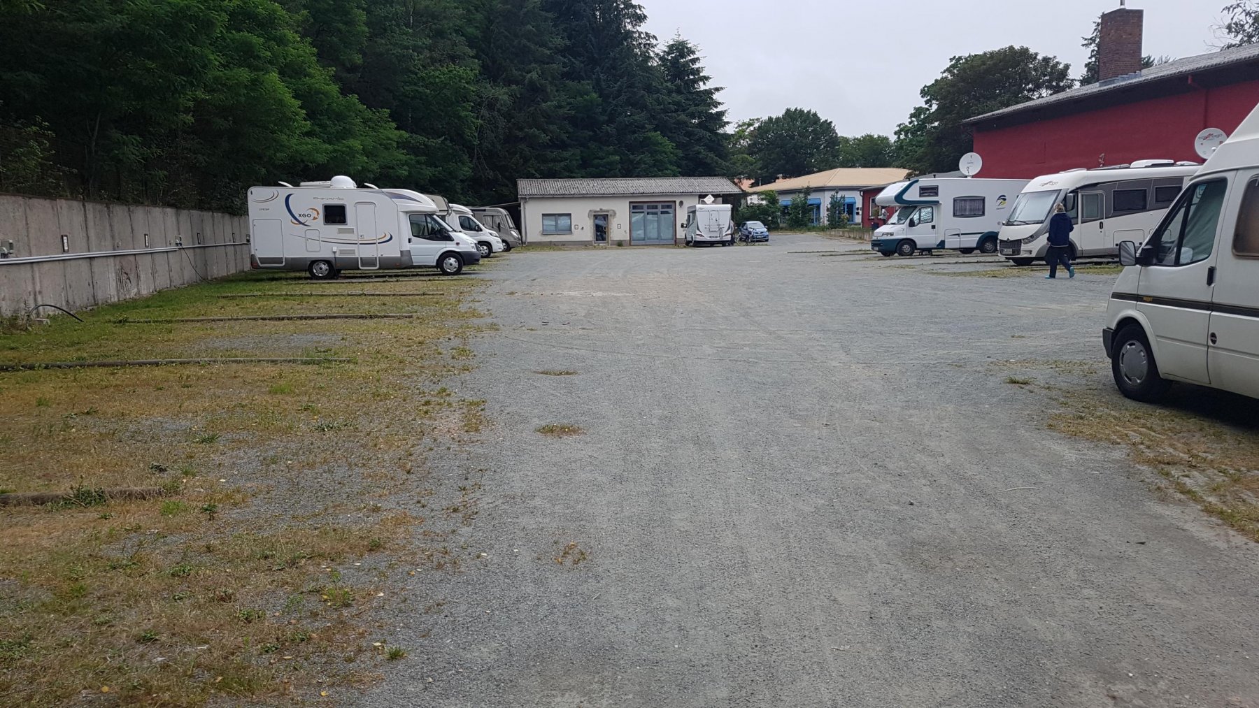 Stellplatz am Korbwerk — Motorhome pitch in Heringsdorf