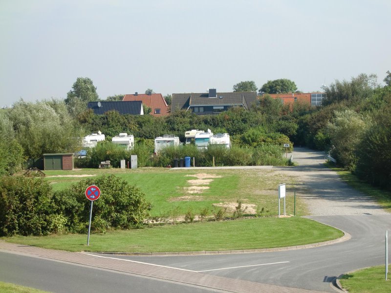 Wohnmobilhafen am Deich — Motorhome pitch in Wurster Nordseeküste- Dorum-Neufeld