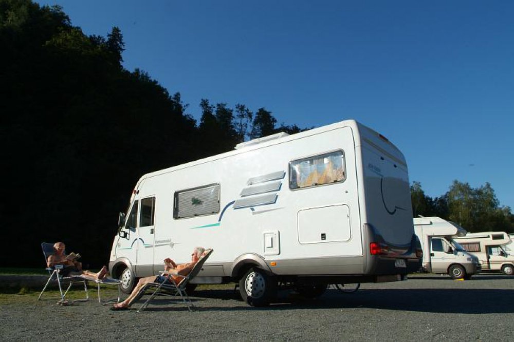 Stellplatz Bergstadt Lautenthal — Motorhome pitch in Langelsheim OT Bergstadt Lautenthal