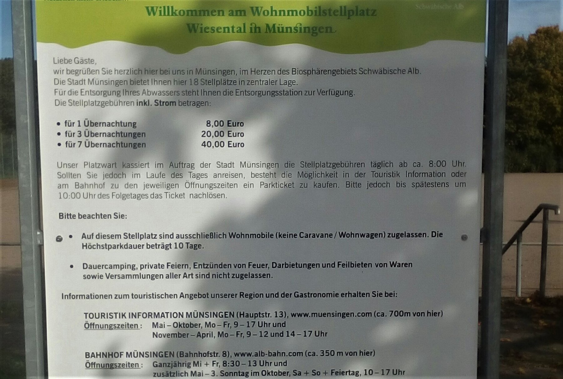 Stellplatz Münsingen — Photo 2