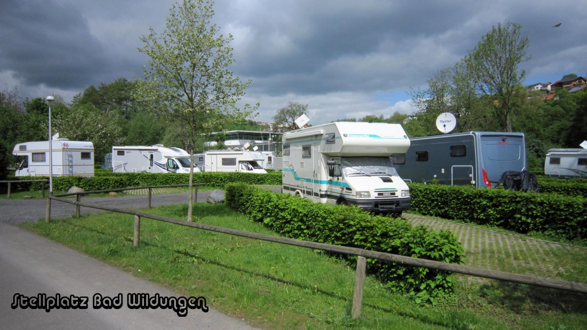 Stellplatz am Bahnhof Bad Wildungen — Motorhome pitch in Bad Wildungen