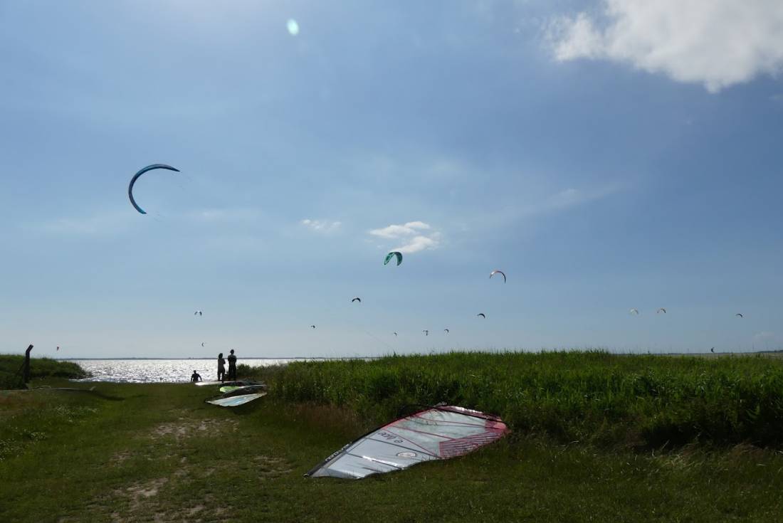 Stellplatz am Kitespot — Motorhome pitch in Saal