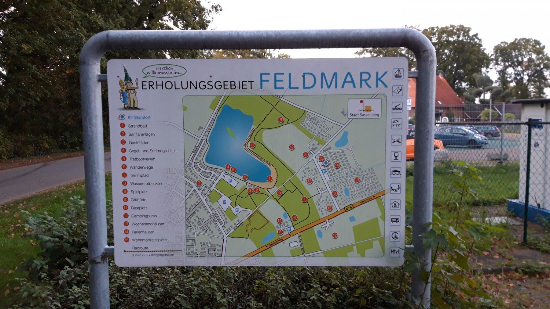 Stellplatz am Campingplatz Sassenberg