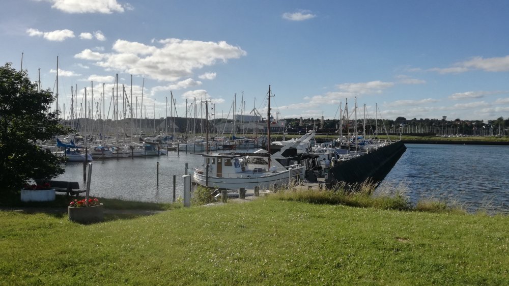 Stellplatz am Yachthafen Kolding — Motorhome pitch in Kolding